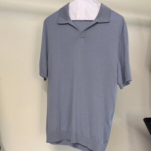 Reiss Men's Light Blue 100% Merino Wool Shirt